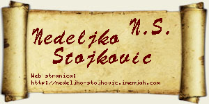 Nedeljko Stojković vizit kartica